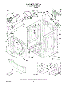 02 - Cabinet Parts parts for Amana Dryer YNED7300WW1 / from AppliancePartsPros.com
