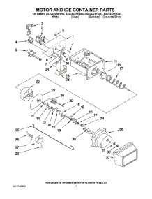 05 - Motor And Ice Container Parts parts for Amana Refrigerator ASD2522WRD03 / from AppliancePartsPros.com