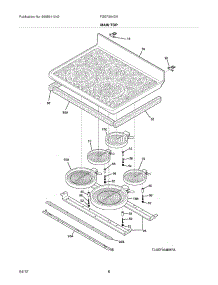 07 - Main Top parts for Frigidaire Range FGEF304DKBD / from AppliancePartsPros.com