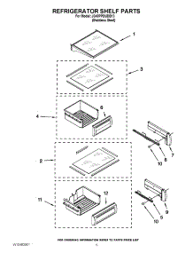 07 - Refrigerator Shelf Parts parts for Jenn-Air Refrigerator JS48PPDUDB13 / from AppliancePartsPros.com