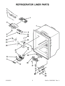 03 - Refrigerator Liner Parts parts for Kitchenaid Refrigerator KBFS25EWWH9 / from AppliancePartsPros.com