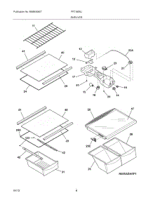 07 - Shelves parts for Frigidaire Refrigerator FRT18G6JBF / from AppliancePartsPros.com