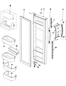 Refrigeration  Refrigerator Door parts for Samsung Refrigerator RS2624WW/XAA from AppliancePartsPros.com
