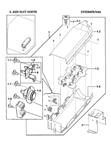 parts for samsung dv328aer xaa dryer appliancepartspros comheater parts for samsung dryer dv328aer xaa from appliancepartspros com
