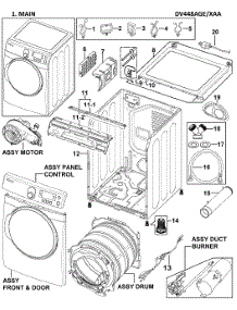 parts for samsung dv448age xaa 0000 dryer appliancepartspros com