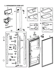 Parts for Samsung RF268ABBP/XAA-0000 / Refrigerator