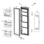 Samsung Refrigerator Parts RS 265 TDRS freezer ice maker door assembly 36S2