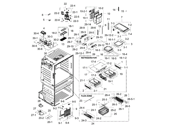 DA97-13757A Refrigerator Evaporator Cover Assembly | Genuine