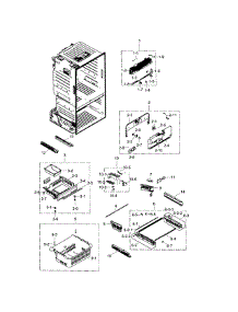 Freezer parts for Samsung Refrigerator RF30HDEDTSR/AA / 0000 from AppliancePartsPros.com