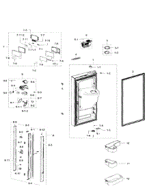 Left Door parts for Samsung Refrigerator RFG299AARS/XAA / 0000 from AppliancePartsPros.com