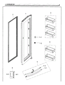 Door Ref Inner parts for Samsung Refrigerator RH25H5611SG/AA / 0001 from AppliancePartsPros.com