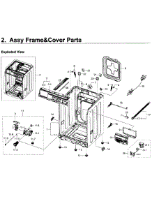 Frame Cover & Parts parts for Samsung Washer WF350ANP/XAA / 0000 from AppliancePartsPros.com