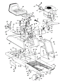 Main Frame & Engine Cover Assembly parts for Mtd Lawn Tractor 132-531-000 / DECKS (1992) from AppliancePartsPros.com