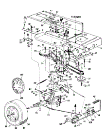 Engine Pulley And Lower Frame Assembly parts for Mtd Lawn Tractor 132-670G000 / 1992 from AppliancePartsPros.com
