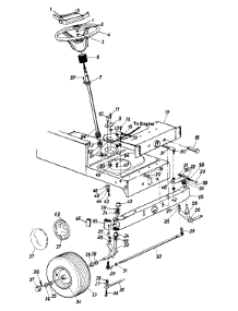 Steering Assembly / Wheels, Front / Axle, Front parts for Mtd Lawn Tractor 133L660F352 / 1993 from AppliancePartsPros.com