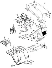 Hood Style 1 parts for Mtd Lawn Tractor 134E661F147 / 1994 from AppliancePartsPros.com