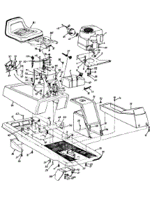 Seat / Frame Assembly / Fuel Tank / Muffler / Throttle Control parts for Mtd Lawn Tractor 135B560B302 / 1995 from AppliancePartsPros.com