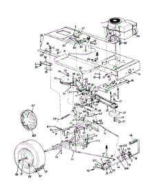 Frame Lower / Drive / Pedal Assembly / Wheels, Rear parts for Mtd Lawn Tractor 135L667F141 / 1995 from AppliancePartsPros.com