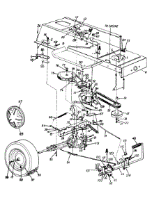 Drive / Frame, Lower / Pedal Assembly / Wheels, Rear parts for Mtd Lawn Tractor 136L675F720 / 1996 from AppliancePartsPros.com