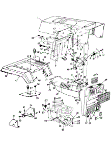 Hood & Fender Assembly parts for Mtd Garden Tractor 145P828H000 / 1995 from AppliancePartsPros.com