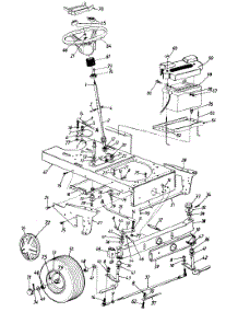 Wheels, Front / Steering Assembly / Battery / Axle, Front / Axle, Front parts for Mtd Garden Tractor 145V848H336 / 1995 from AppliancePartsPros.com