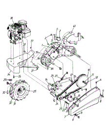 Rear Tine Tiller - Lower Assembly parts for Mtd Tiller 215-410-000 / 1995 from AppliancePartsPros.com