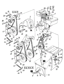 Engine And Pulley Assembly parts for Mtd Snow Thrower 313-612E095 / 1993 from AppliancePartsPros.com