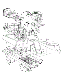 Seat / Muffler / Frame / Fuel Tank parts for Mtd Lawn Tractor 133B560B098 / 1993 from AppliancePartsPros.com