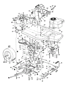 Drive / Frame Assembly / Pedal Assembly / Wheels, Rear parts for Ace Lawn Tractor 13A5453F033 / 1997 from AppliancePartsPros.com