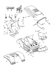 Hood Style 8 parts for Ace Lawn Tractor 13AM673G033 / 1997 from AppliancePartsPros.com