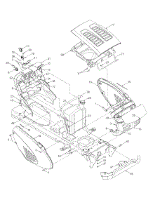 Hood, Fuel Tank, Electrical parts for Ace Lawn Tractor 13AQ609G033 / 2003 from AppliancePartsPros.com