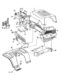 Hood Style 5 parts for Agway Lawn Tractor 135G695G019 / 1995 from AppliancePartsPros.com
