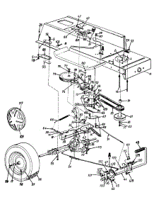 Drive / Frame / Pedal Assembly / Wheels, Rear parts for Agway Lawn Tractor 13A5670G019 / 1997 from AppliancePartsPros.com