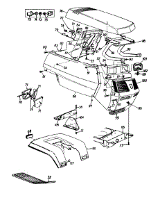 Hood Style 4 parts for Agway Lawn Tractor 13AO69AG019 / 1997 from AppliancePartsPros.com