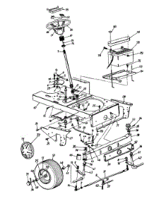 Steering Assembly / Axle, Front / Wheels, Front / Battery / Frame, Lower parts for Agway Garden Tractor 146S848H019 / 1996 from AppliancePartsPros.com