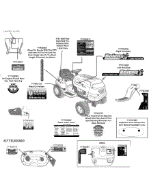 Label Map Bolens parts for Bolens Lawn Tractor 13AM761F265 / 2009 from AppliancePartsPros.com