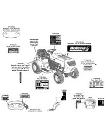 Label Map 13Wc762f065 parts for Bolens Lawn Tractor 13WC762F265 / 2011 from AppliancePartsPros.com