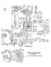Cylinder, Cover, Muffler parts for Briggs & Stratton Engine 060102-0317-99 from AppliancePartsPros.com