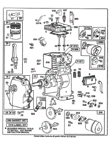 Cylinder,Crankcase,Mufflers parts for Briggs & Stratton Engine 060102-9402-07 from AppliancePartsPros.com