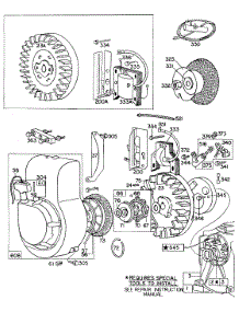 Flywheel, Blower Hsg, Elect parts for Briggs & Stratton Engine 060153-0127-99 from AppliancePartsPros.com