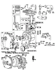 Cylinder,Crankcase,Gear Case parts for Briggs & Stratton Engine 080152-9080-23 from AppliancePartsPros.com