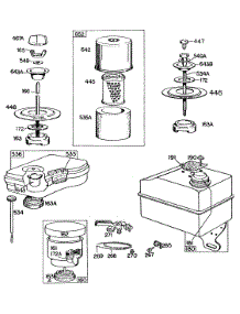 Air Cleaner Grps, Fuel Tank parts for Briggs & Stratton Engine 080202-0514-99 from AppliancePartsPros.com