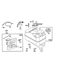 Fuel Tank, Control Bracket parts for Briggs & Stratton Engine 080212-4002-03 from AppliancePartsPros.com