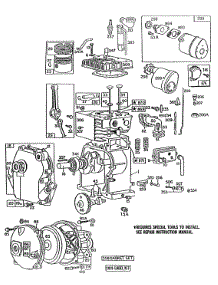 Cylinder,Crankcase,Mufflers parts for Briggs & Stratton Engine 080302-1631-01 from AppliancePartsPros.com