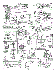 Carburetor,Air Cleaners,Fuel parts for Briggs & Stratton Engine 080351-0045-99 from AppliancePartsPros.com