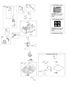 Camshaft, Crankshaft, Cylinder, Operator's Manual, Piston / Rings / Connecting Rod, Sump, Warning Label parts for Briggs & Stratton Engine 09P602-0056-H1 from AppliancePartsPros.com