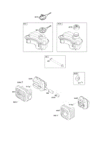Exhaust System, Fuel Supply parts for Briggs & Stratton Engine 09P602-0069-H1 from AppliancePartsPros.com