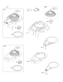 Blower Housing, Rewind Starter parts for Briggs & Stratton Engine 09P602-0093-H1 from AppliancePartsPros.com