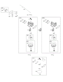 Carburetor parts for Briggs & Stratton Engine 09P702-0177-F1 from AppliancePartsPros.com