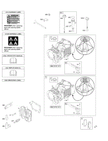 Cylinder, Cylinder Head, Lubrication, Operator's Manual, Warning Label parts for Briggs & Stratton Engine 09T602-5520-B1 from AppliancePartsPros.com